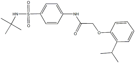 N-{4-[(tert-butylamino)sulfonyl]phenyl}-2-(2-isopropylphenoxy)acetamide Struktur