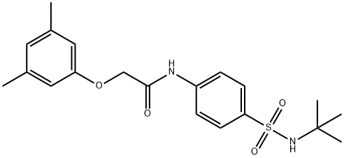 N-{4-[(tert-butylamino)sulfonyl]phenyl}-2-(3,5-dimethylphenoxy)acetamide Struktur