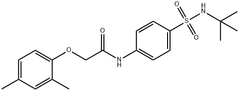 N-{4-[(tert-butylamino)sulfonyl]phenyl}-2-(2,4-dimethylphenoxy)acetamide Struktur