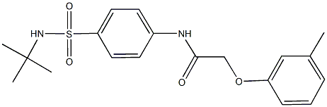 N-{4-[(tert-butylamino)sulfonyl]phenyl}-2-(3-methylphenoxy)acetamide Struktur