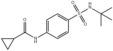 N-{4-[(tert-butylamino)sulfonyl]phenyl}cyclopropanecarboxamide Struktur