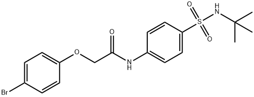 2-(4-bromophenoxy)-N-{4-[(tert-butylamino)sulfonyl]phenyl}acetamide Struktur