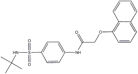 N-{4-[(tert-butylamino)sulfonyl]phenyl}-2-(1-naphthyloxy)acetamide Struktur