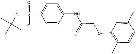 N-{4-[(tert-butylamino)sulfonyl]phenyl}-2-(2,5-dimethylphenoxy)acetamide Struktur