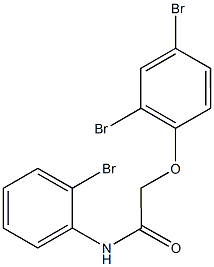 N-(2-bromophenyl)-2-(2,4-dibromophenoxy)acetamide Struktur