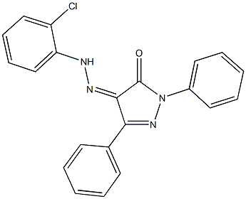 1,3-diphenyl-1H-pyrazole-4,5-dione 4-[(2-chlorophenyl)hydrazone] Struktur