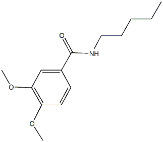 3,4-dimethoxy-N-pentylbenzamide Struktur