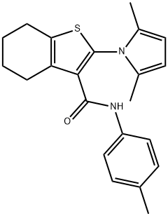 2-(2,5-dimethyl-1H-pyrrol-1-yl)-N-(4-methylphenyl)-4,5,6,7-tetrahydro-1-benzothiophene-3-carboxamide Struktur