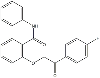 2-[2-(4-fluorophenyl)-2-oxoethoxy]-N-phenylbenzamide Struktur