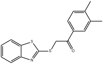 2-(1,3-benzothiazol-2-ylsulfanyl)-1-(3,4-dimethylphenyl)ethanone Struktur