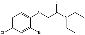 2-(2-bromo-4-chlorophenoxy)-N,N-diethylacetamide Struktur