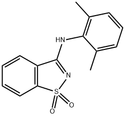 N-(2,6-dimethylphenyl)-N-(1,1-dioxido-1,2-benzisothiazol-3-yl)amine Struktur