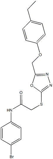 N-(4-bromophenyl)-2-({5-[(4-ethylphenoxy)methyl]-1,3,4-oxadiazol-2-yl}sulfanyl)acetamide Struktur