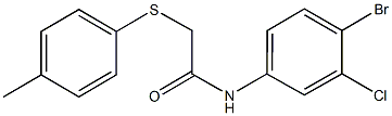 N-(4-bromo-3-chlorophenyl)-2-[(4-methylphenyl)sulfanyl]acetamide Struktur