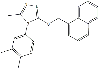 4-(3,4-dimethylphenyl)-5-methyl-4H-1,2,4-triazol-3-yl 1-naphthylmethyl sulfide Struktur