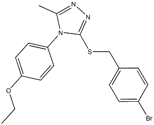 4-{3-[(4-bromobenzyl)sulfanyl]-5-methyl-4H-1,2,4-triazol-4-yl}phenyl ethyl ether Struktur