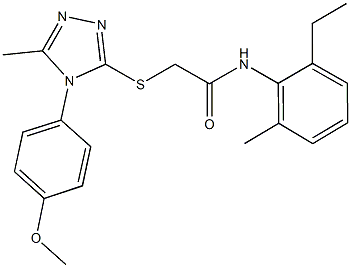 N-(2-ethyl-6-methylphenyl)-2-{[4-(4-methoxyphenyl)-5-methyl-4H-1,2,4-triazol-3-yl]sulfanyl}acetamide Struktur