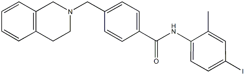 4-(3,4-dihydro-2(1H)-isoquinolinylmethyl)-N-(4-iodo-2-methylphenyl)benzamide Struktur