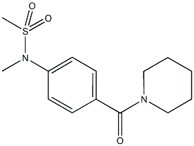 N-methyl-N-[4-(1-piperidinylcarbonyl)phenyl]methanesulfonamide Struktur