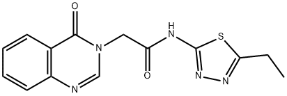 N-(5-ethyl-1,3,4-thiadiazol-2-yl)-2-(4-oxo-3(4H)-quinazolinyl)acetamide Struktur