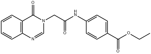 ethyl 4-{[(4-oxo-3(4H)-quinazolinyl)acetyl]amino}benzoate Struktur