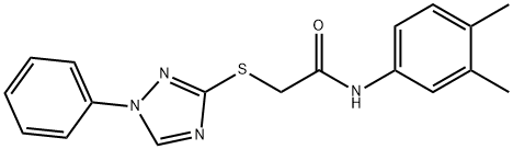 N-(3,4-dimethylphenyl)-2-[(1-phenyl-1H-1,2,4-triazol-3-yl)sulfanyl]acetamide Struktur