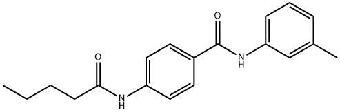 N-(3-methylphenyl)-4-(pentanoylamino)benzamide Struktur