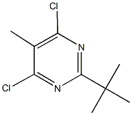 2-tert-butyl-4,6-dichloro-5-methylpyrimidine Struktur