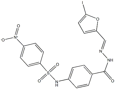 4-nitro-N-[4-({2-[(5-iodo-2-furyl)methylene]hydrazino}carbonyl)phenyl]benzenesulfonamide Struktur