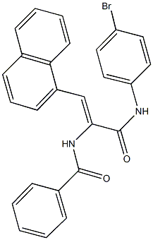 N-[1-[(4-bromoanilino)carbonyl]-2-(1-naphthyl)vinyl]benzamide Struktur