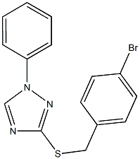 3-[(4-bromobenzyl)sulfanyl]-1-phenyl-1H-1,2,4-triazole Struktur