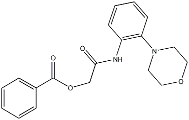 2-[2-(4-morpholinyl)anilino]-2-oxoethyl benzoate Struktur