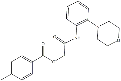 2-[2-(4-morpholinyl)anilino]-2-oxoethyl4-methylbenzoate Struktur