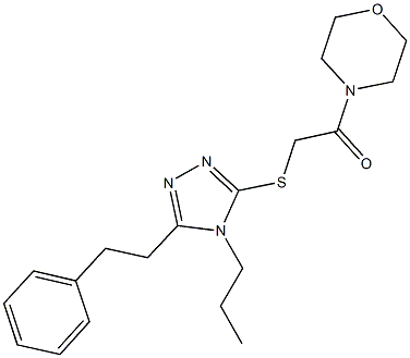 2-(4-morpholinyl)-2-oxoethyl5-(2-phenylethyl)-4-propyl-4H-1,2,4-triazol-3-ylsulfide Struktur