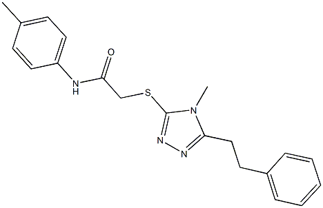 N-(4-methylphenyl)-2-{[4-methyl-5-(2-phenylethyl)-4H-1,2,4-triazol-3-yl]sulfanyl}acetamide Struktur