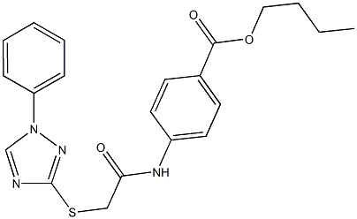 butyl 4-({[(1-phenyl-1H-1,2,4-triazol-3-yl)sulfanyl]acetyl}amino)benzoate Struktur