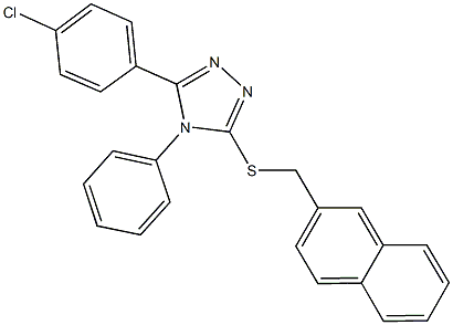 5-(4-chlorophenyl)-4-phenyl-4H-1,2,4-triazol-3-yl 2-naphthylmethyl sulfide Struktur