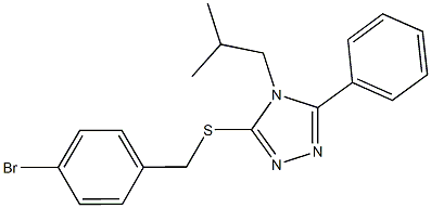 4-bromobenzyl 4-isobutyl-5-phenyl-4H-1,2,4-triazol-3-yl sulfide Struktur