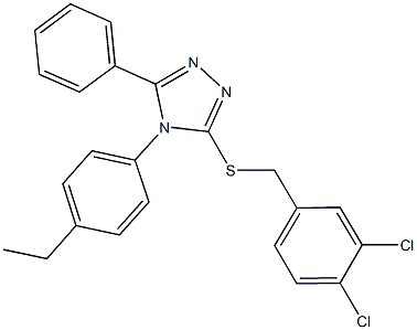 3,4-dichlorobenzyl 4-(4-ethylphenyl)-5-phenyl-4H-1,2,4-triazol-3-yl sulfide Struktur