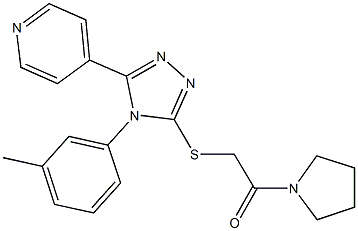 4-(3-methylphenyl)-5-(4-pyridinyl)-4H-1,2,4-triazol-3-yl 2-oxo-2-(1-pyrrolidinyl)ethyl sulfide Struktur