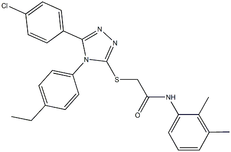 2-{[5-(4-chlorophenyl)-4-(4-ethylphenyl)-4H-1,2,4-triazol-3-yl]sulfanyl}-N-(2,3-dimethylphenyl)acetamide Struktur