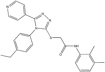 N-(2,3-dimethylphenyl)-2-{[4-(4-ethylphenyl)-5-(4-pyridinyl)-4H-1,2,4-triazol-3-yl]sulfanyl}acetamide Struktur