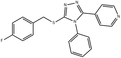 4-fluorobenzyl 4-phenyl-5-(4-pyridinyl)-4H-1,2,4-triazol-3-yl sulfide Struktur