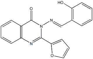 2-(2-furyl)-3-[(2-hydroxybenzylidene)amino]-4(3H)-quinazolinone Struktur