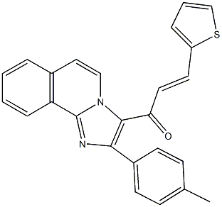 1-[2-(4-methylphenyl)imidazo[2,1-a]isoquinolin-3-yl]-3-(2-thienyl)-2-propen-1-one Struktur