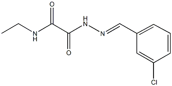 2-[2-(3-chlorobenzylidene)hydrazino]-N-ethyl-2-oxoacetamide Struktur