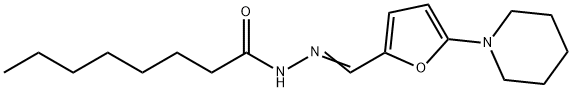 N'-{[5-(1-piperidinyl)-2-furyl]methylene}octanohydrazide Struktur