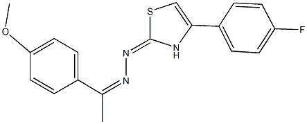 4-(4-fluorophenyl)-1,3-thiazol-2(3H)-one [1-(4-methoxyphenyl)ethylidene]hydrazone Struktur