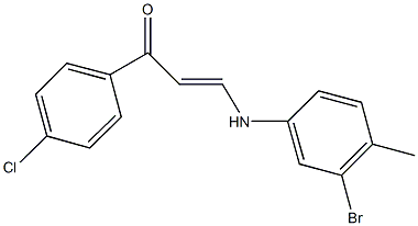 3-(3-bromo-4-methylanilino)-1-(4-chlorophenyl)prop-2-en-1-one Struktur