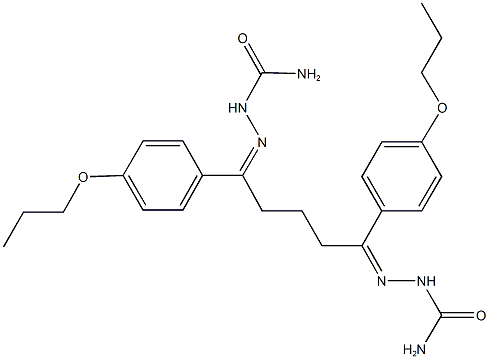 1,5-bis(4-propoxyphenyl)-1,5-pentanedione disemicarbazone Struktur